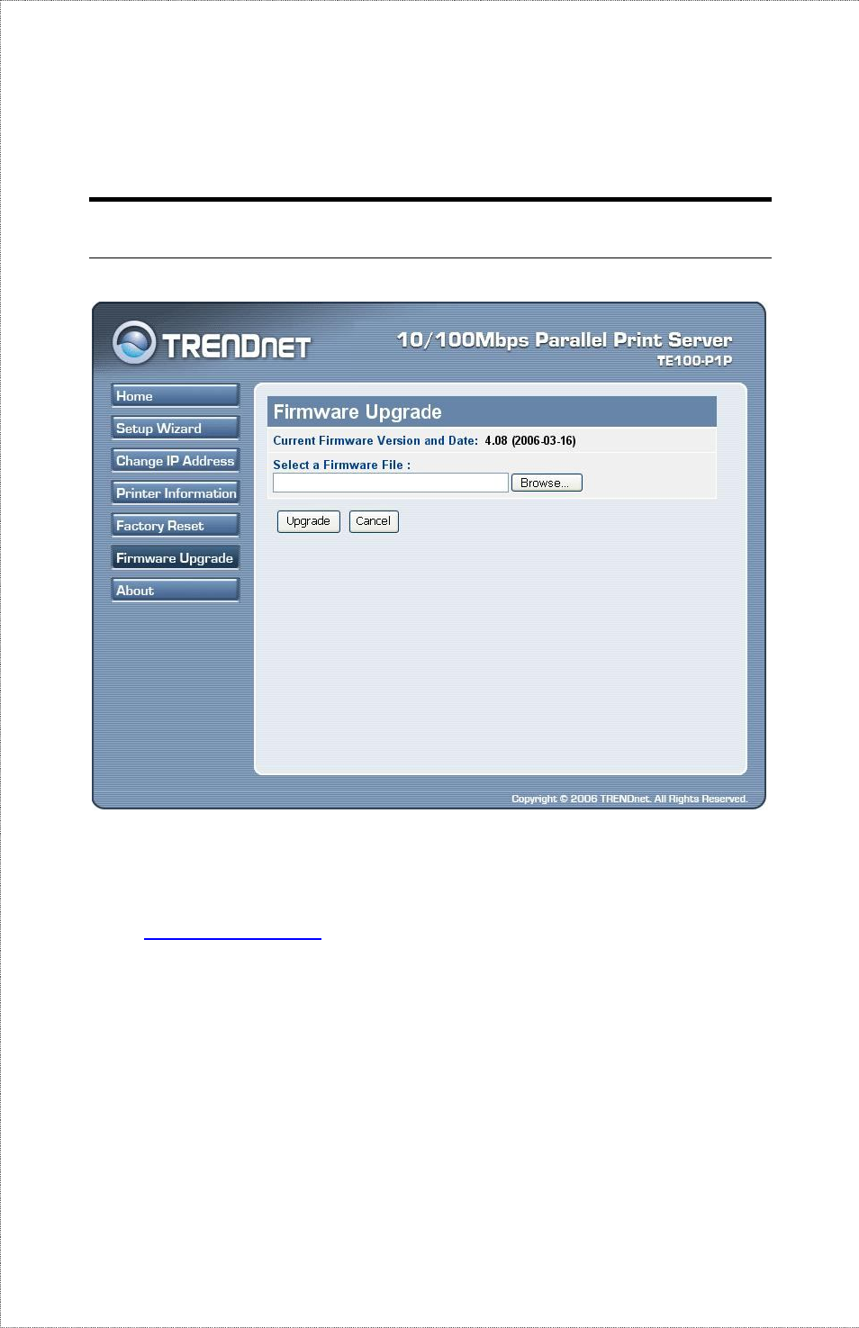 Firmware upgrade | TRENDnet TE100-PIP User Manual | Page 36 / 113