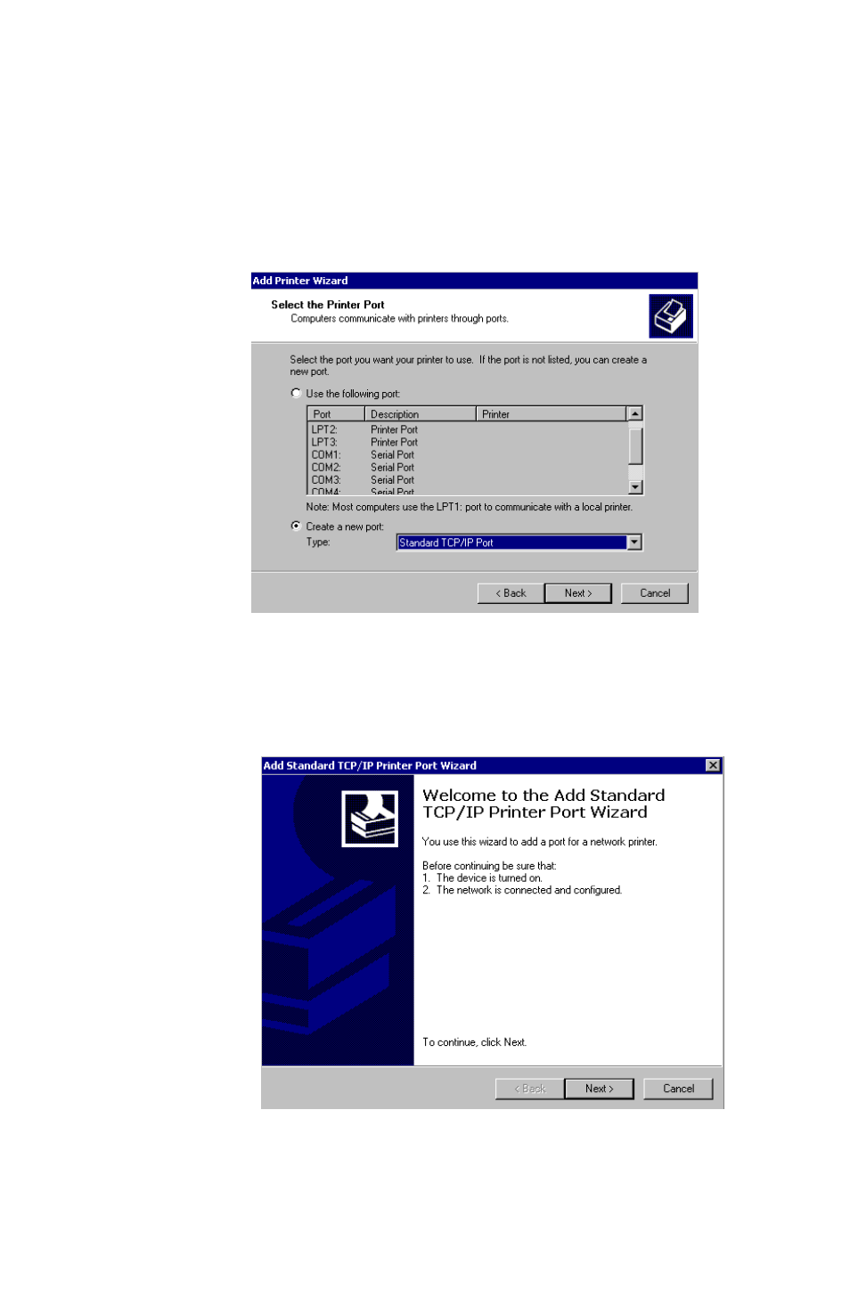 Create a new “ standard tcp/ip port, Click “ next | TRENDnet TE100-PIP User Manual | Page 63 / 113