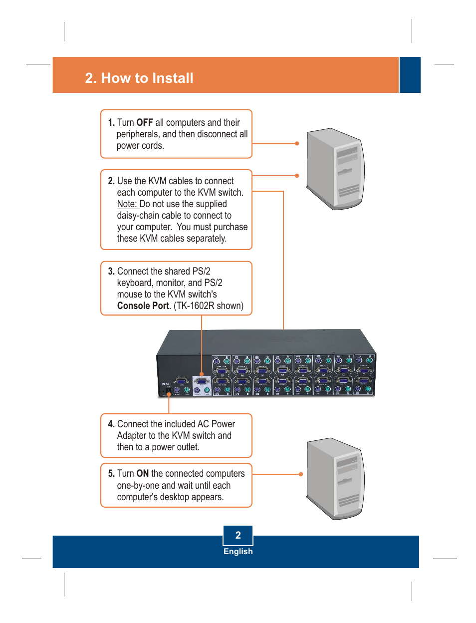 How to install | TRENDnet TK-802R User Manual | Page 4 / 16