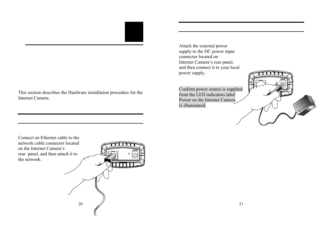 Ardware, Nstallation | TRENDnet TV-IP100 User Manual | Page 11 / 55