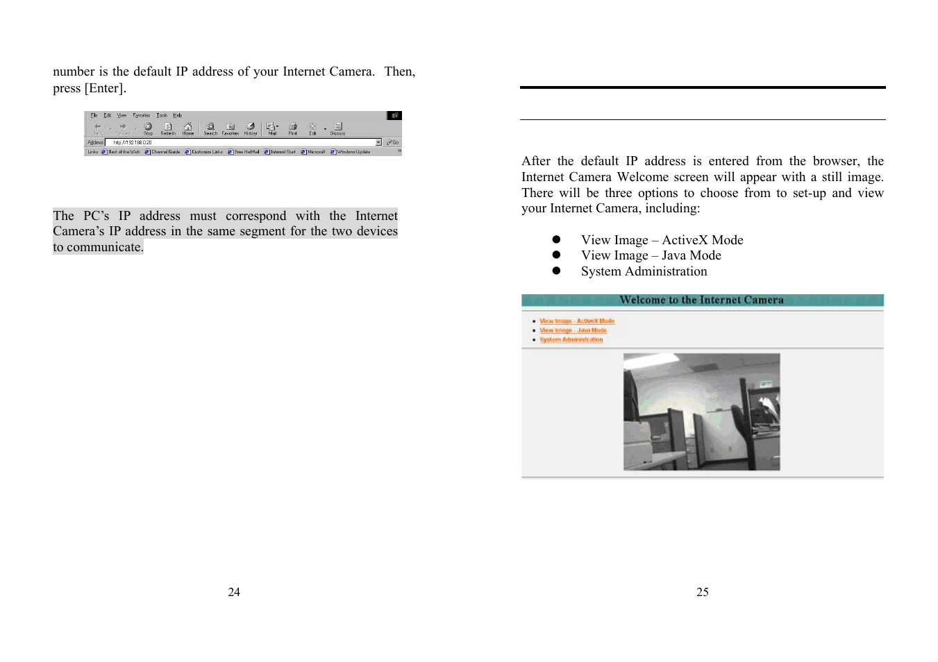 Main menu image | TRENDnet TV-IP100 User Manual | Page 13 / 55