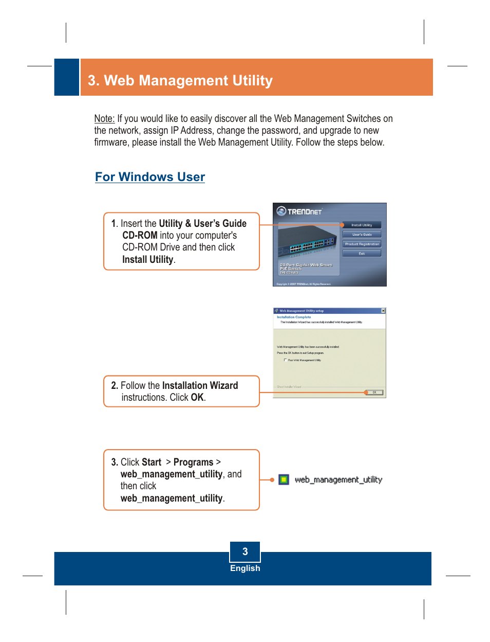 Web management utility | TRENDnet TPE-224WS User Manual | Page 5 / 10