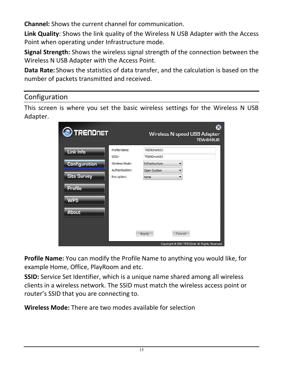 Configuration | TRENDnet NSPEED TEW-649UB User Manual | Page 16 / 32