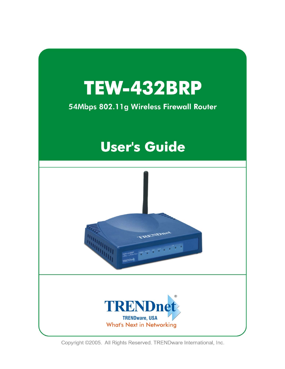 TRENDnet TEW-432BRP User Manual | 61 pages