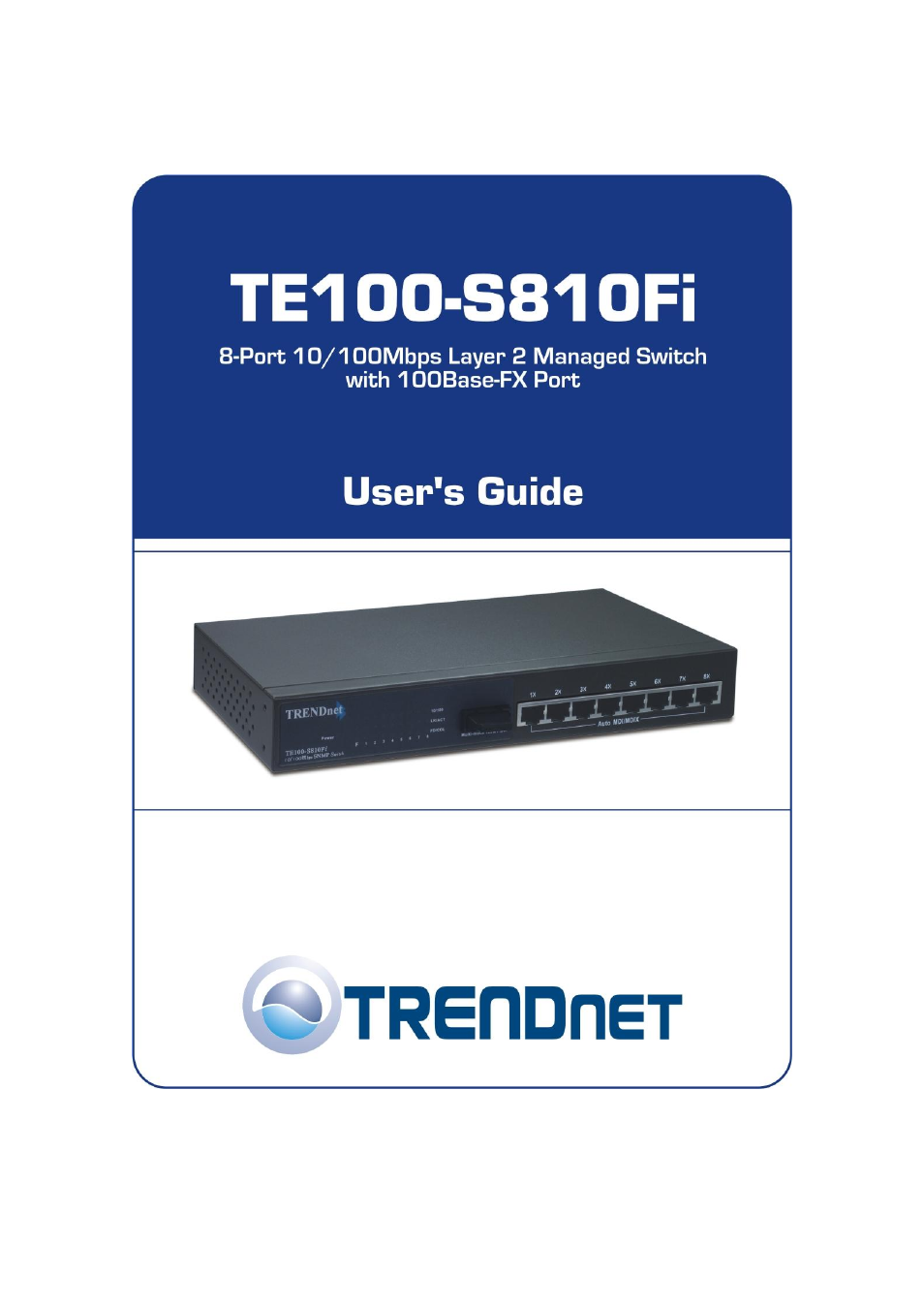 TRENDnet TE100 S810Fi User Manual | 84 pages