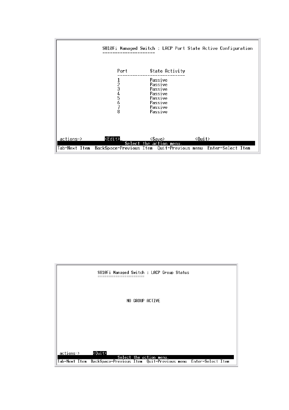 4-4-3.lacp status | TRENDnet TE100 S810Fi User Manual | Page 46 / 84