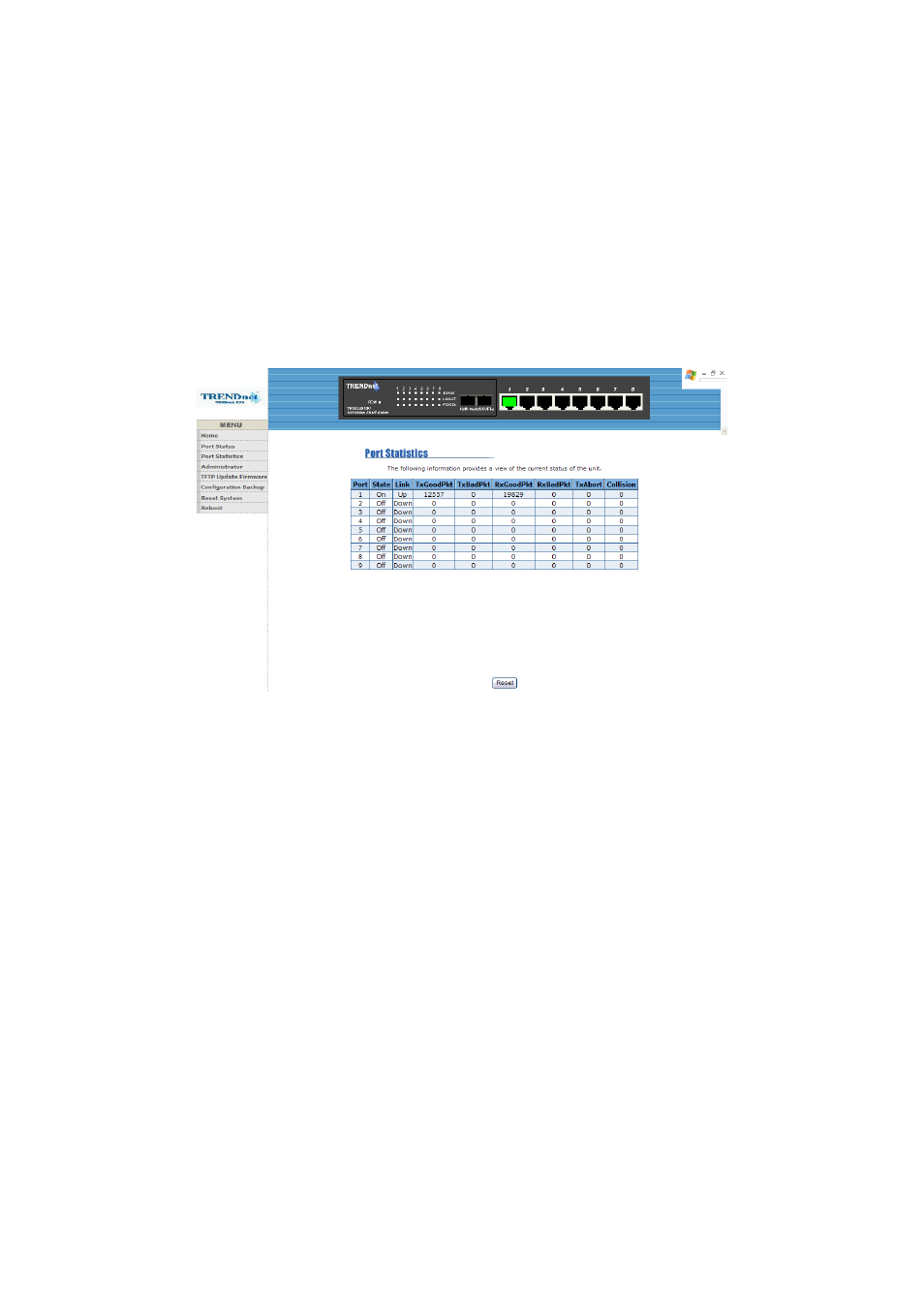 3. port statistics, 4. administrator, 4-1. ip address | TRENDnet TE100 S810Fi User Manual | Page 52 / 84