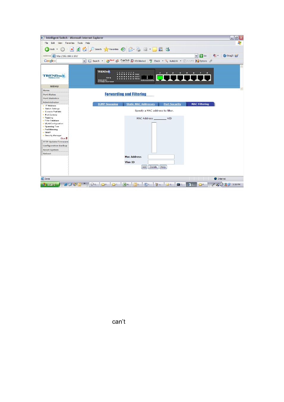 4-7. vlan configuration | TRENDnet TE100 S810Fi User Manual | Page 67 / 84