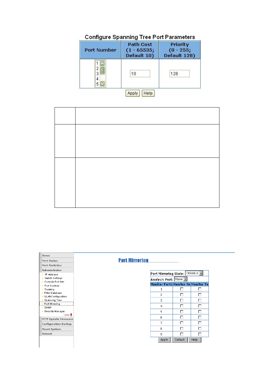 4-9. port mirror | TRENDnet TE100 S810Fi User Manual | Page 72 / 84