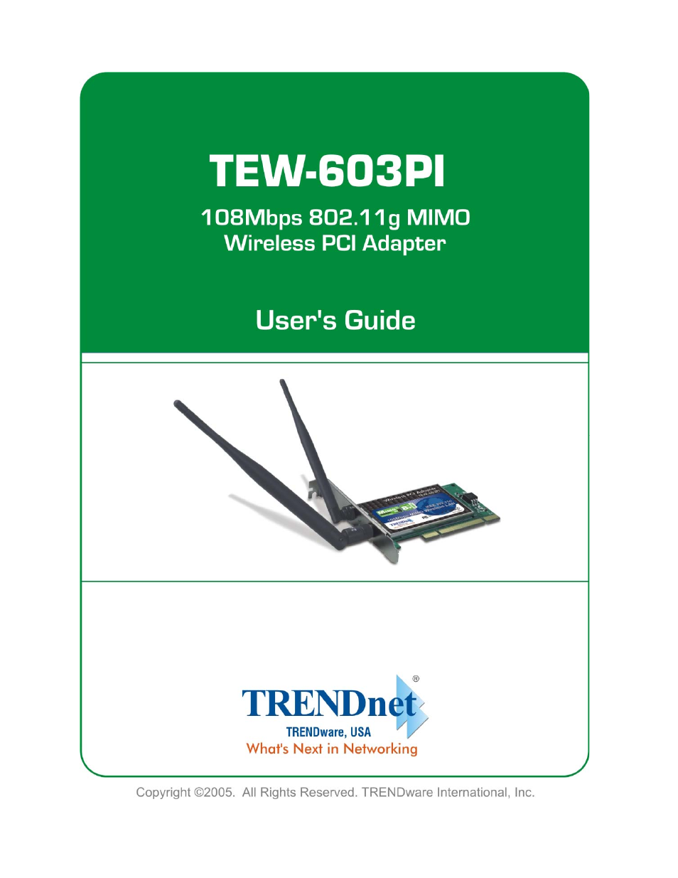 TRENDnet TEW-603PI User Manual | 44 pages