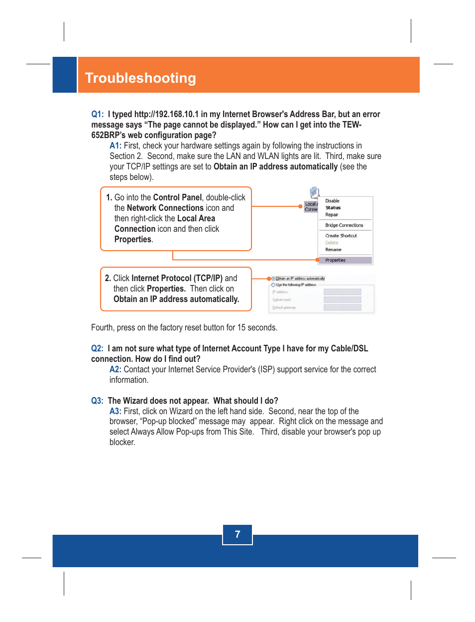 Troubleshooting | TRENDnet TEW-652BRP User Manual | Page 9 / 12