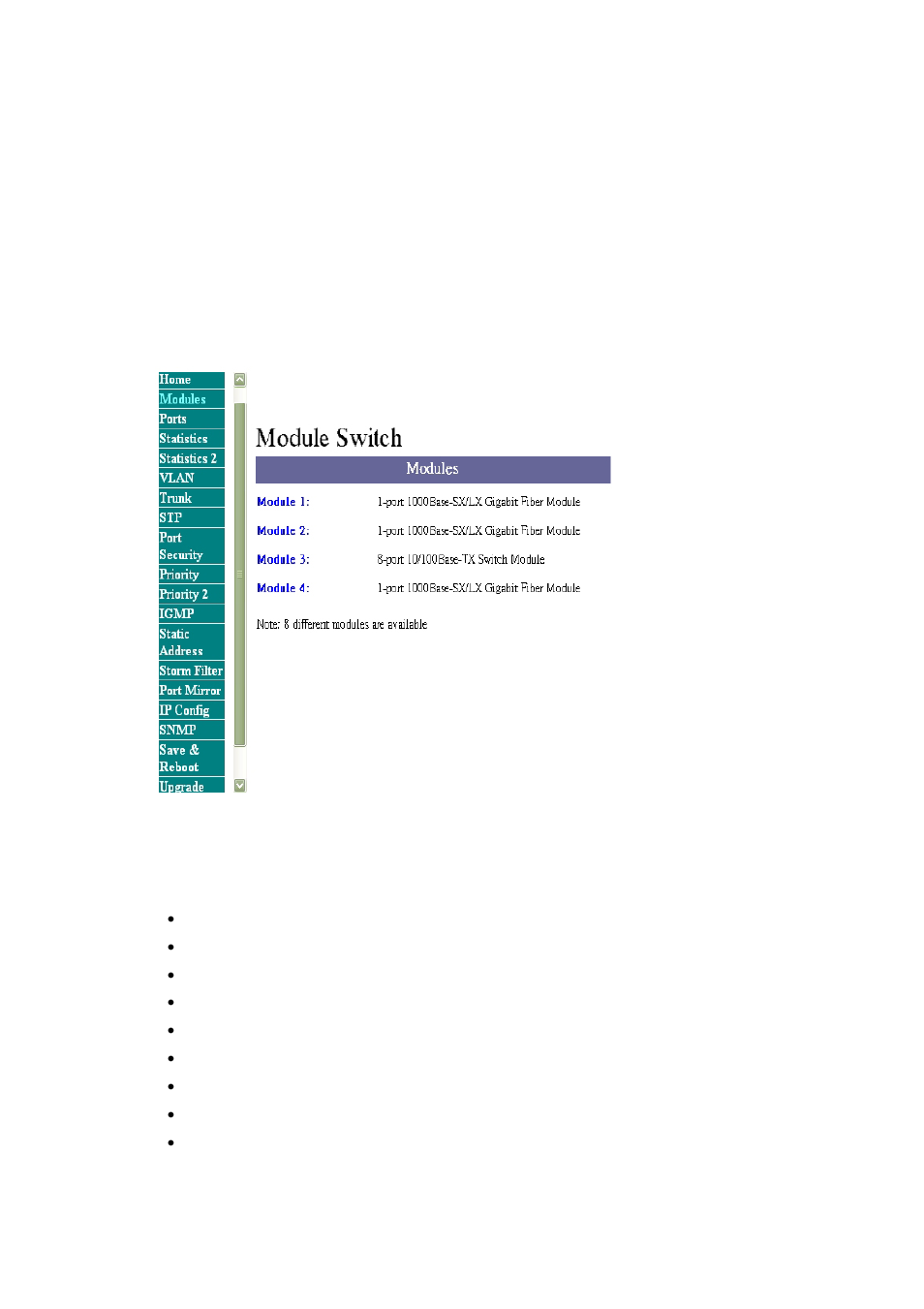 Modules | TRENDnet TEG-S4000I User Manual | Page 35 / 71