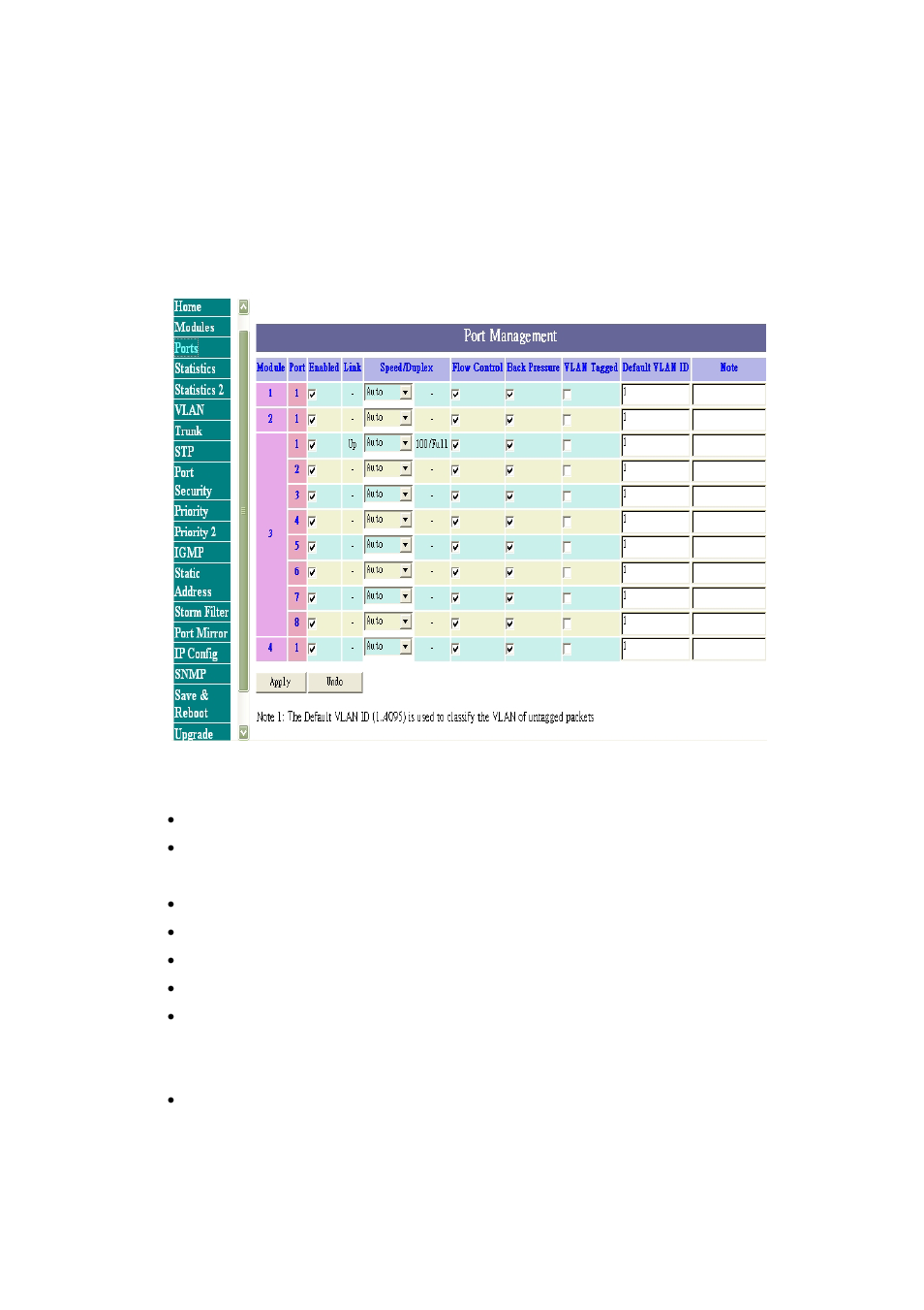 Ports | TRENDnet TEG-S4000I User Manual | Page 36 / 71