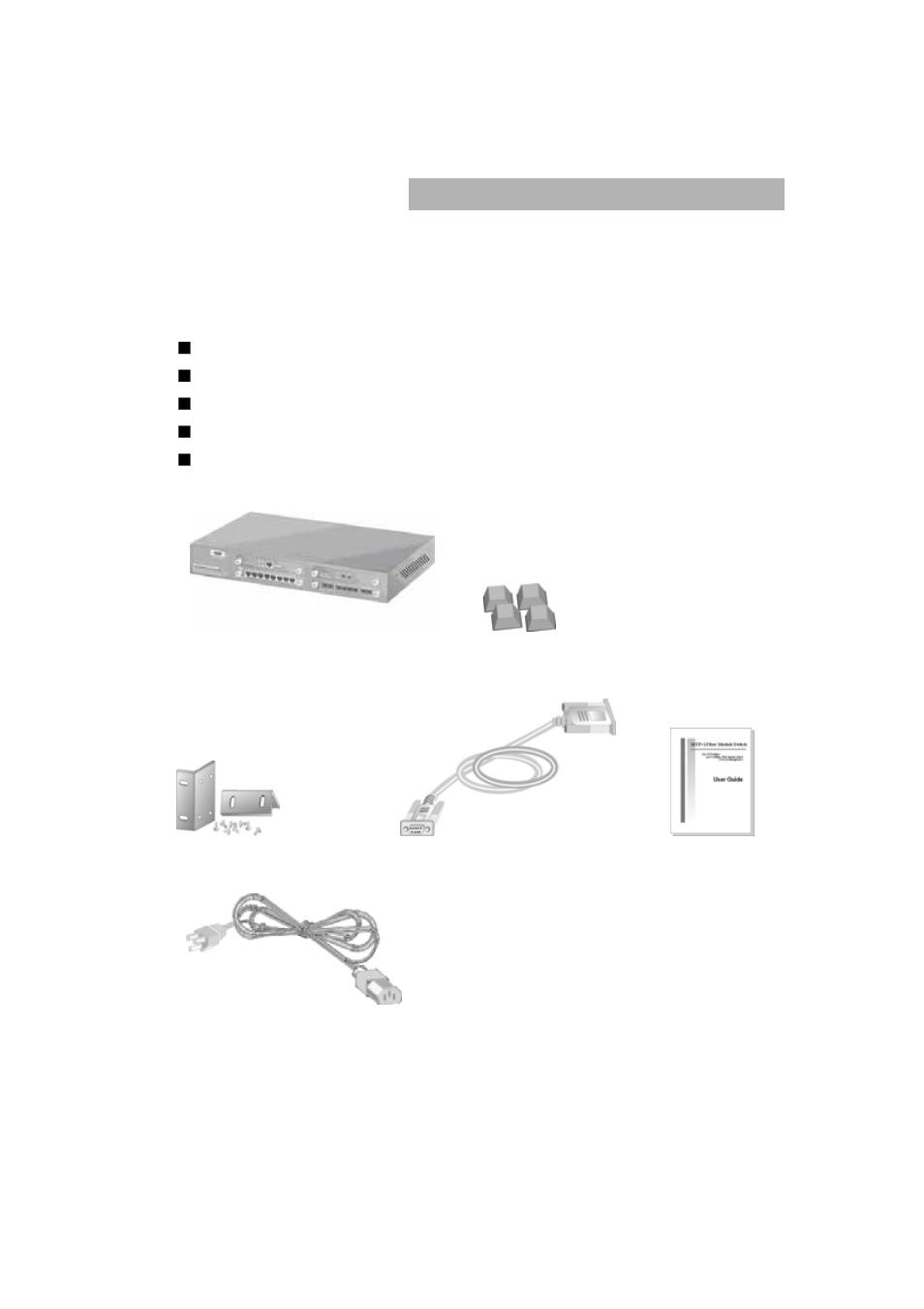 Package contents | TRENDnet TEG-S4000I User Manual | Page 8 / 71