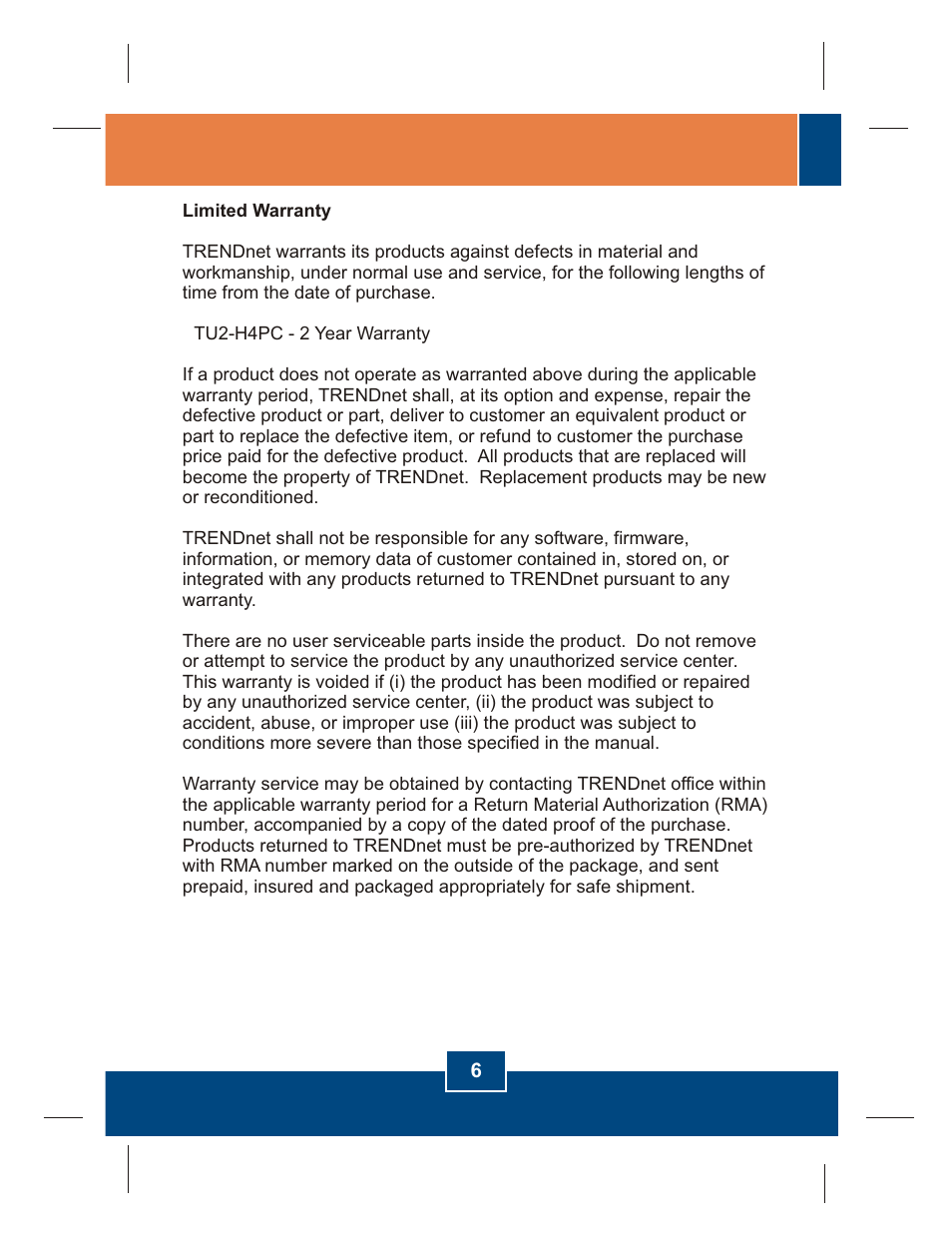 TRENDnet TU2-H4PC User Manual | Page 8 / 10