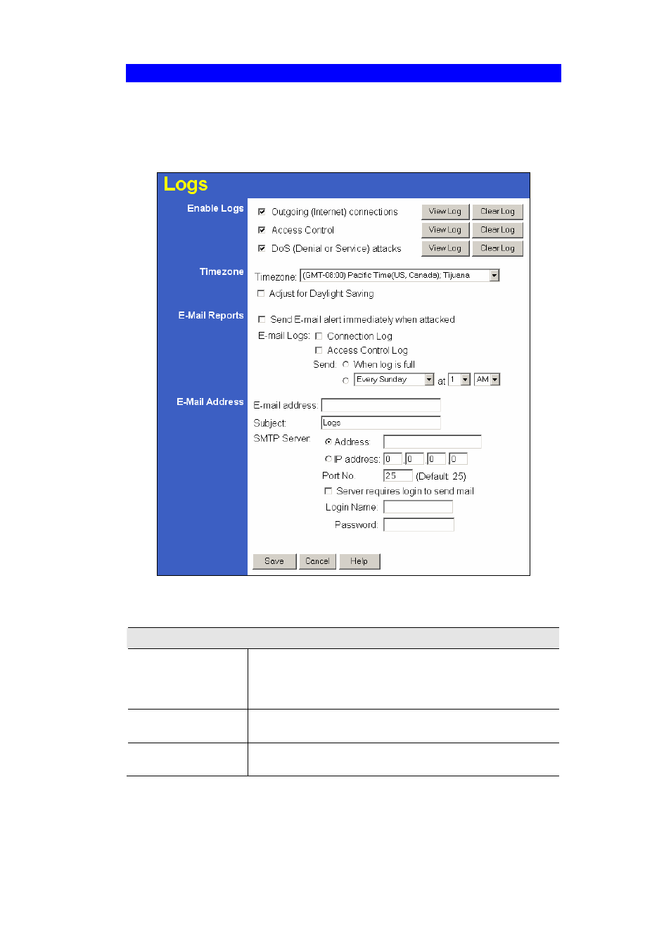 Logs | TRENDnet TW100-BRF114U User Manual | Page 73 / 99