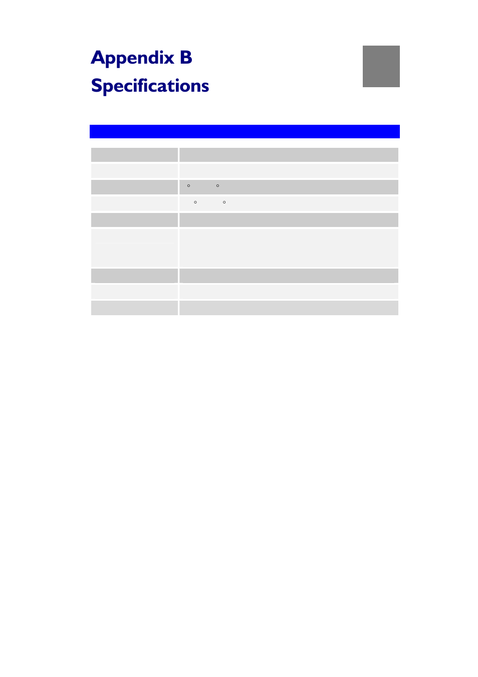 Appendix b, Specifications | TRENDnet TW100-BRF114U User Manual | Page 95 / 99