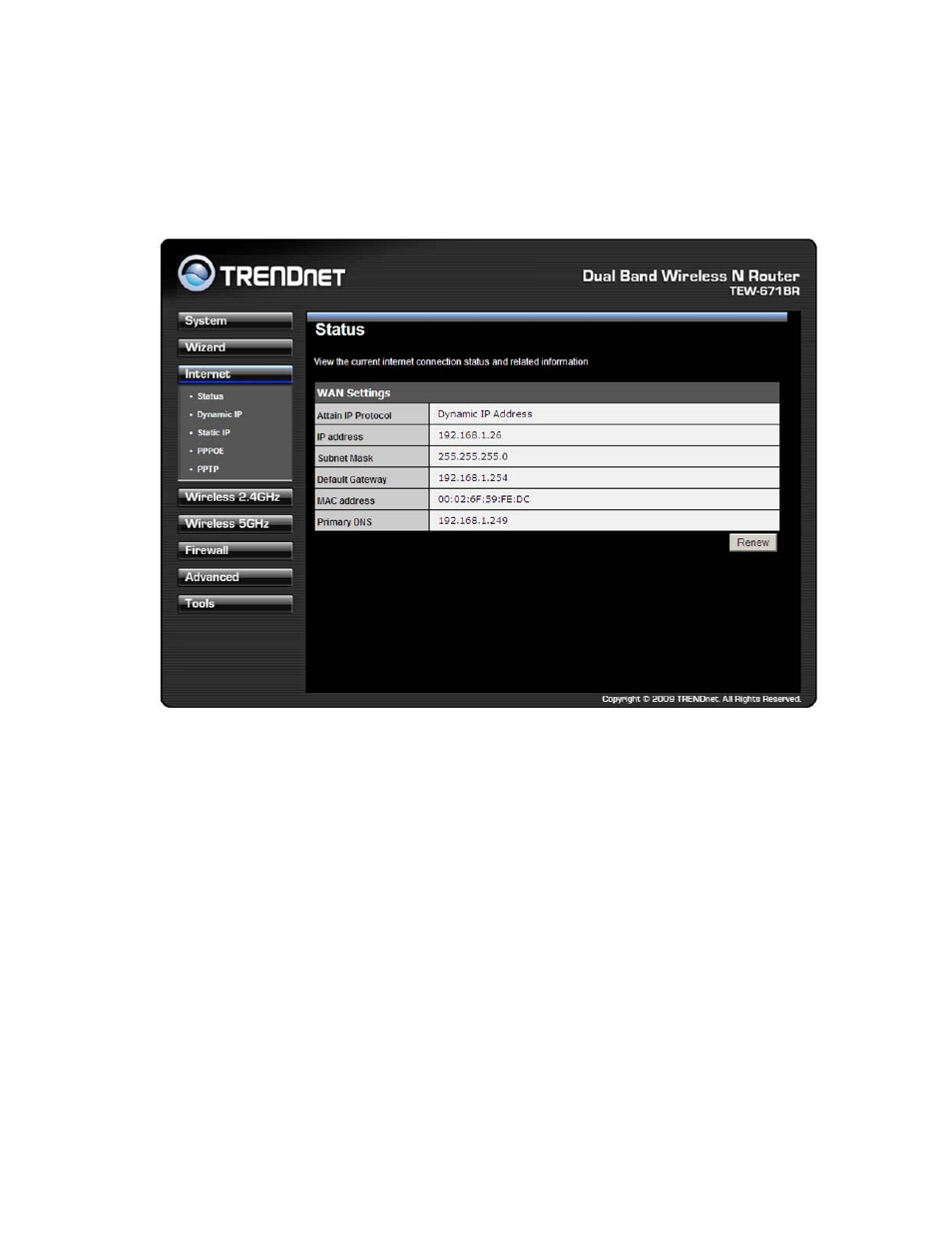 Internet | TRENDnet TEW-671BR User Manual | Page 16 / 54