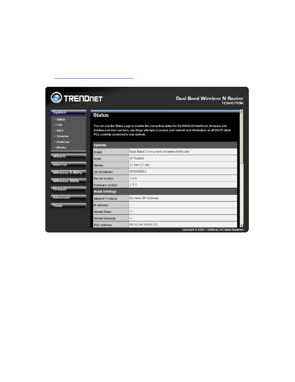System | TRENDnet TEW-671BR User Manual | Page 9 / 54