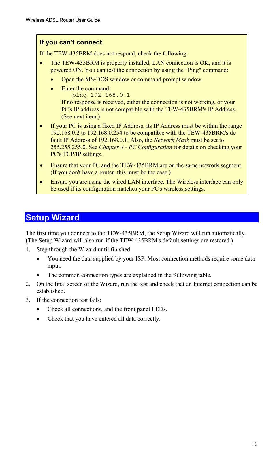 Setup wizard | TRENDnet TEW-435BRM User Manual | Page 13 / 81