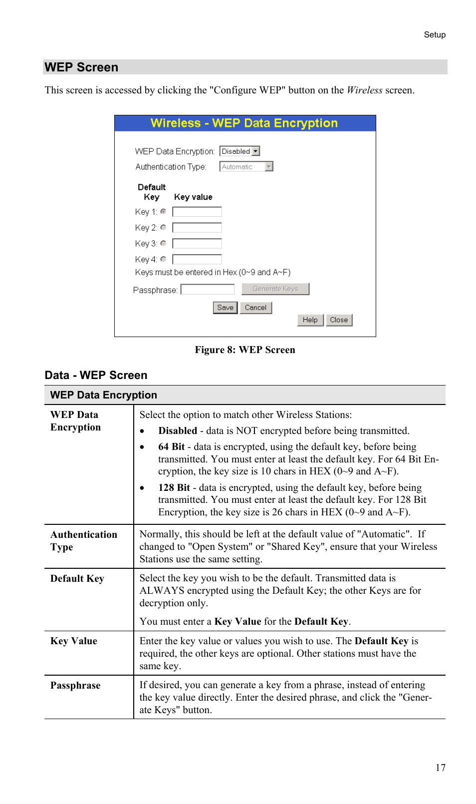 Wep screen | TRENDnet TEW-435BRM User Manual | Page 20 / 81
