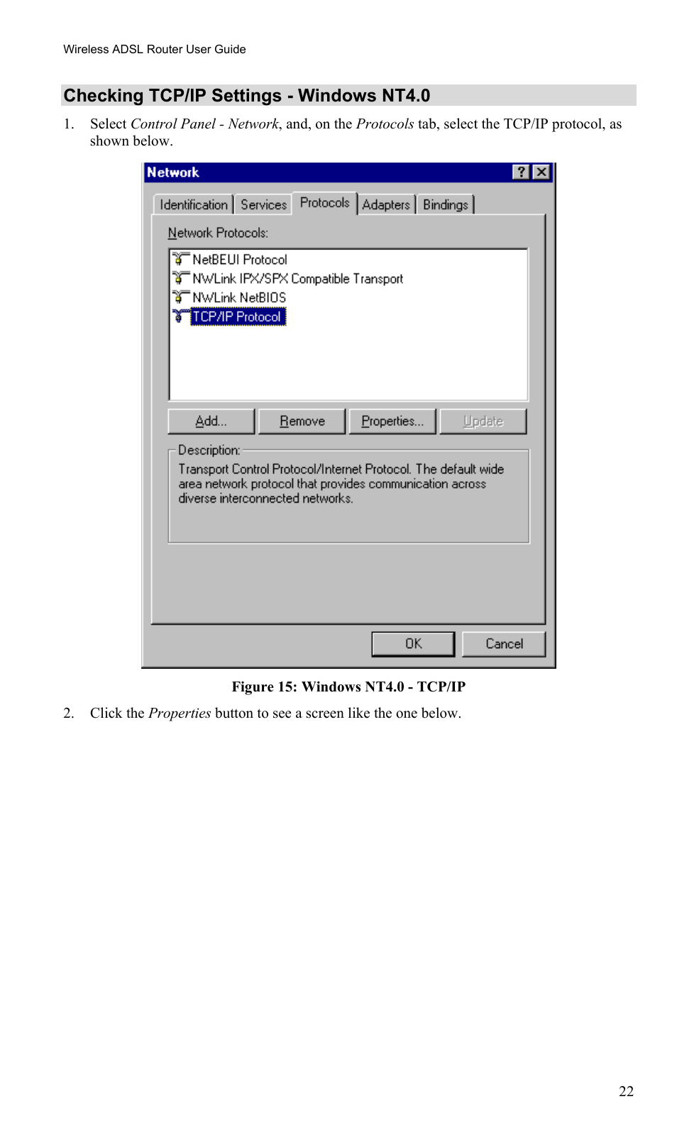 Checking tcp/ip settings - windows nt4.0 | TRENDnet TEW-435BRM User Manual | Page 25 / 81