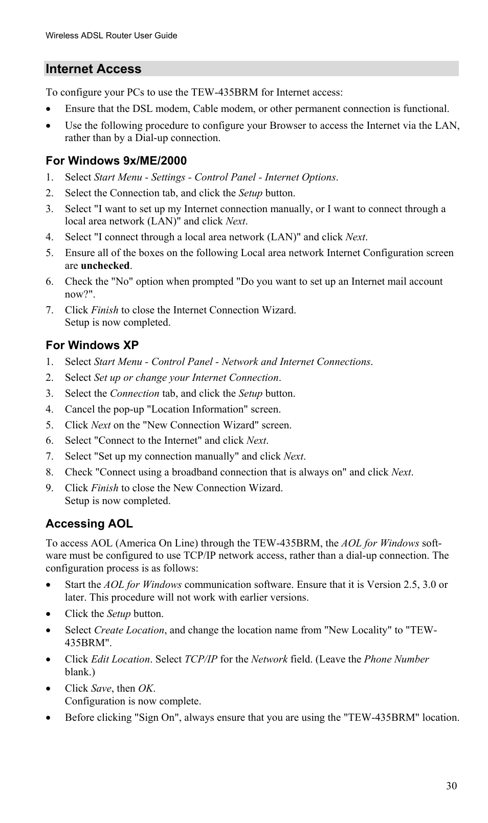 Internet access | TRENDnet TEW-435BRM User Manual | Page 33 / 81