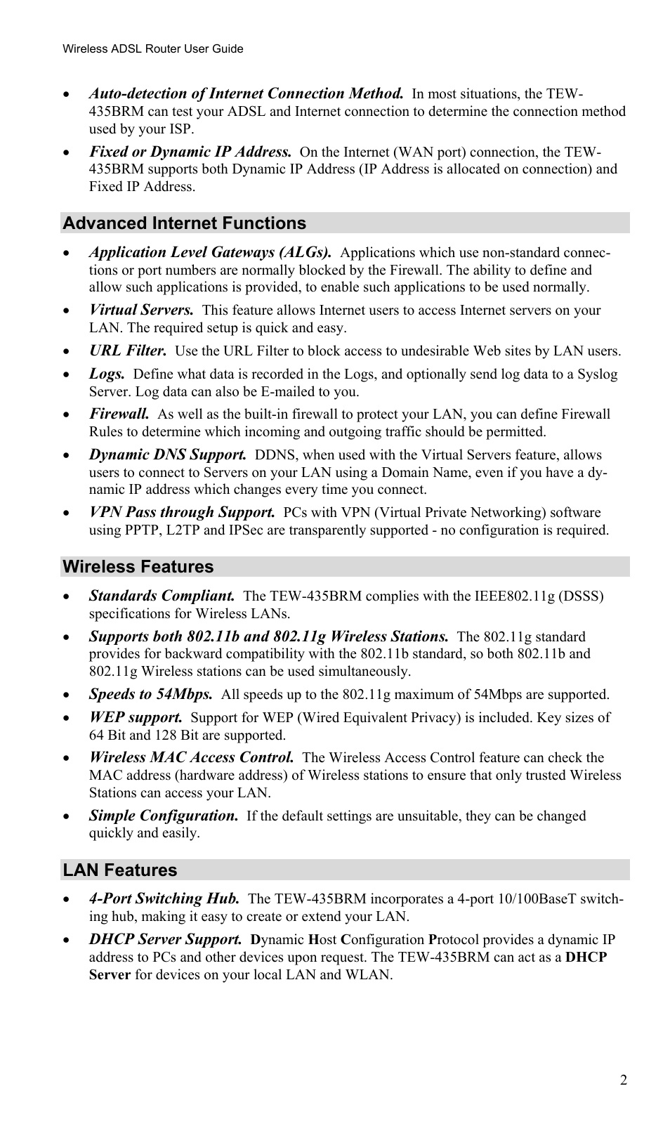 TRENDnet TEW-435BRM User Manual | Page 5 / 81