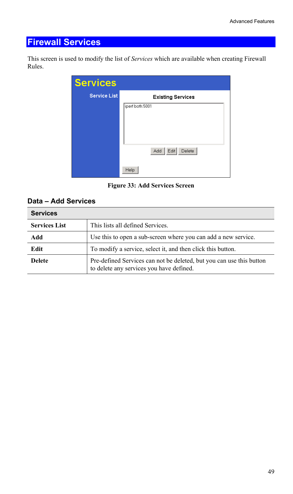Firewall services | TRENDnet TEW-435BRM User Manual | Page 52 / 81