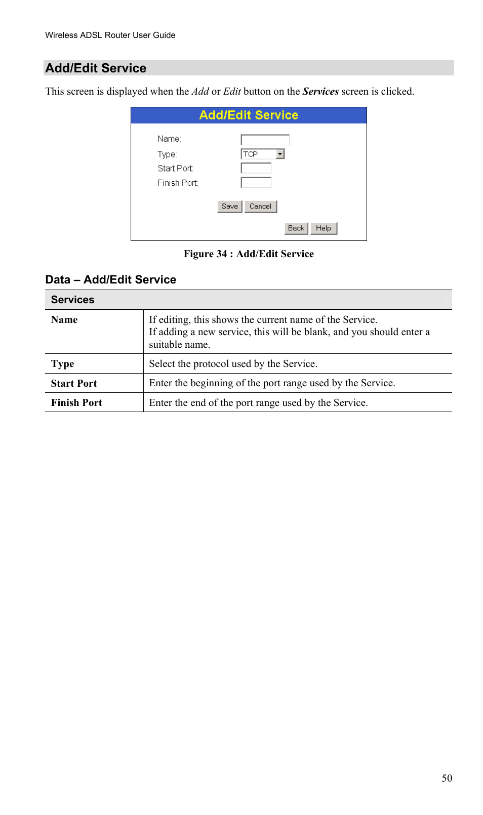 Add/edit service | TRENDnet TEW-435BRM User Manual | Page 53 / 81