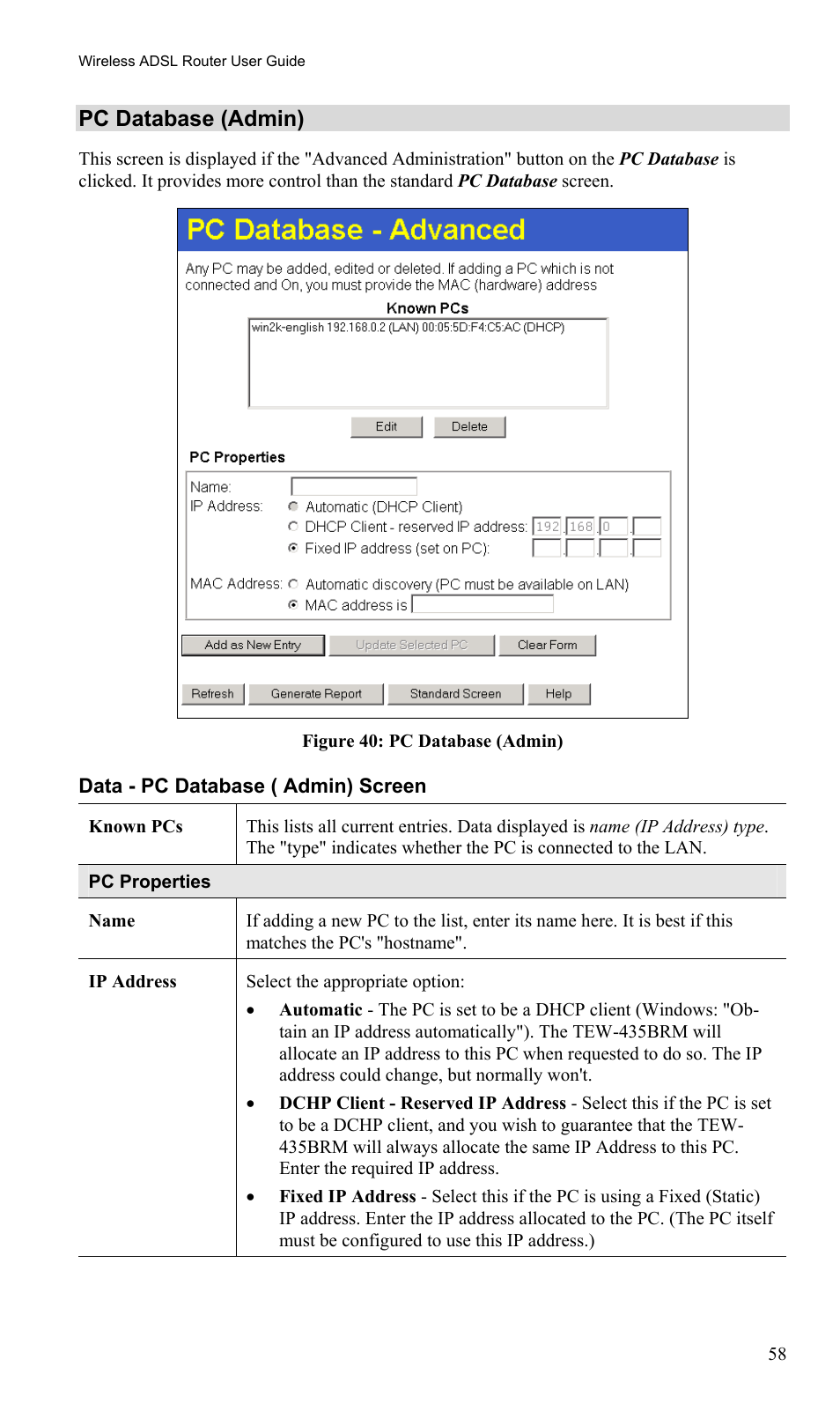 Pc database (admin) | TRENDnet TEW-435BRM User Manual | Page 61 / 81