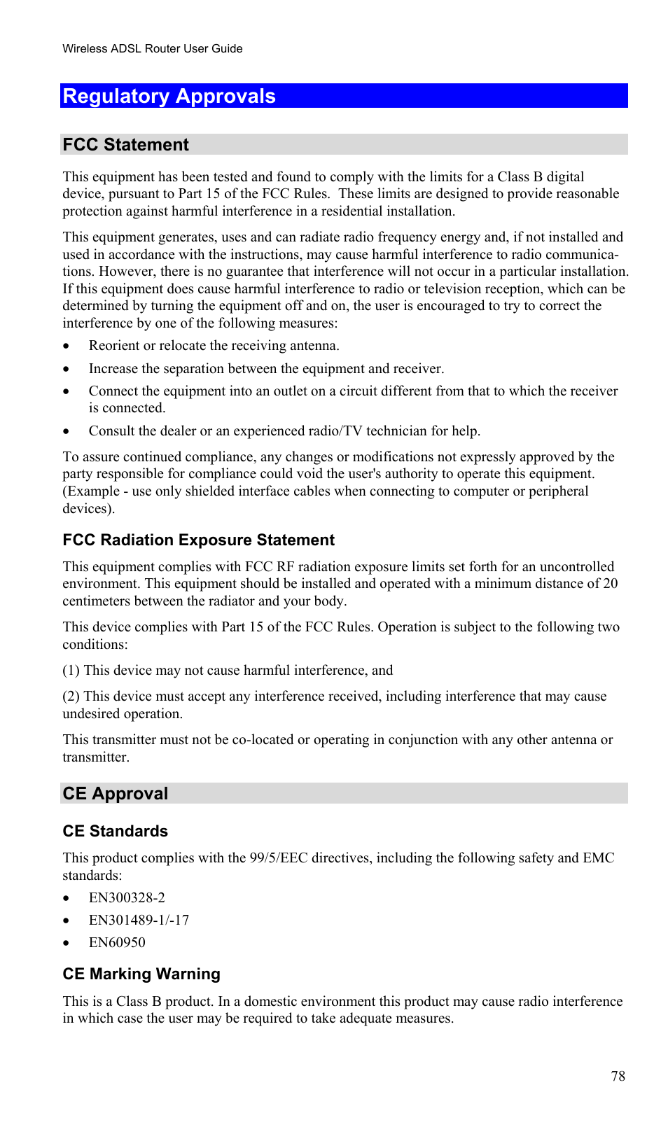 Regulatory approvals | TRENDnet TEW-435BRM User Manual | Page 81 / 81