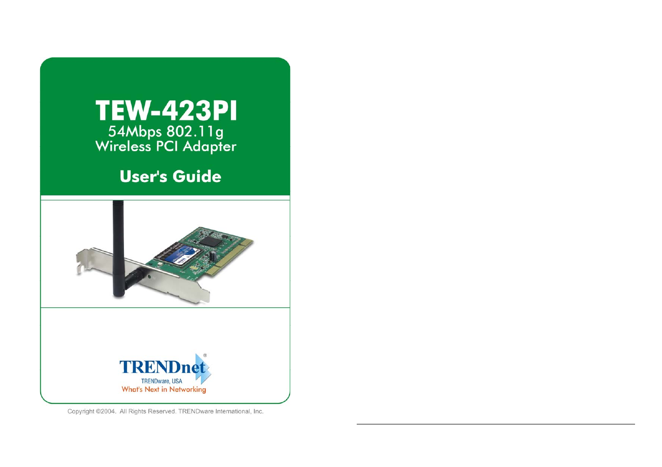TRENDnet TEW-423PI User Manual | 18 pages