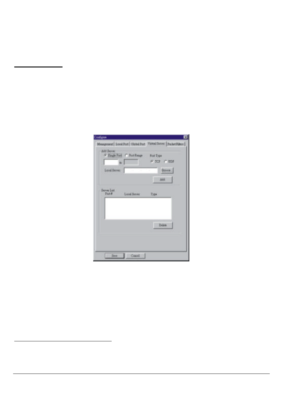 Virtual server | TRENDnet Cable Modem/xDSL TW100-W1CA User Manual | Page 15 / 49
