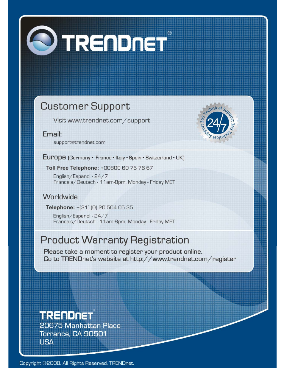 TRENDnet TV-IP100-N User Manual | Page 127 / 127