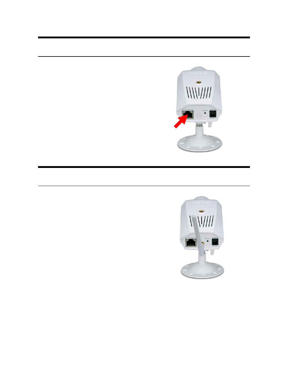 Connecting the ethernet cable, Attaching the power supply | TRENDnet TV-IP100-N User Manual | Page 14 / 127