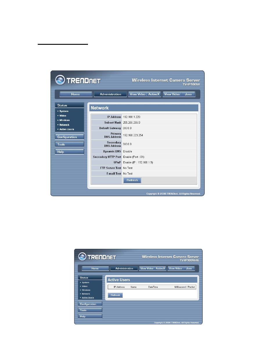 TRENDnet TV-IP100-N User Manual | Page 36 / 127