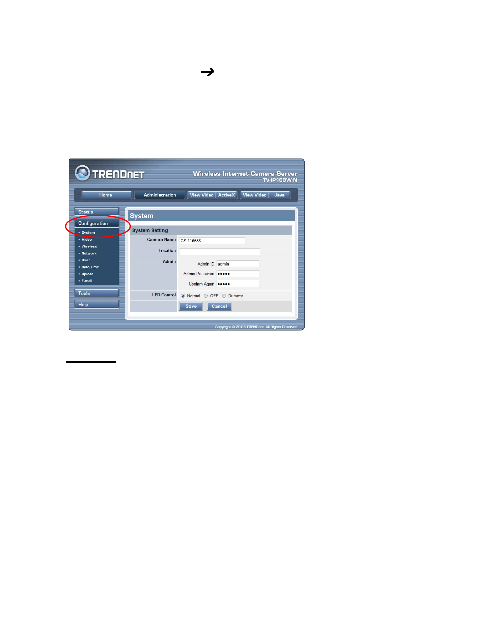 Administration, Configuration | TRENDnet TV-IP100-N User Manual | Page 37 / 127