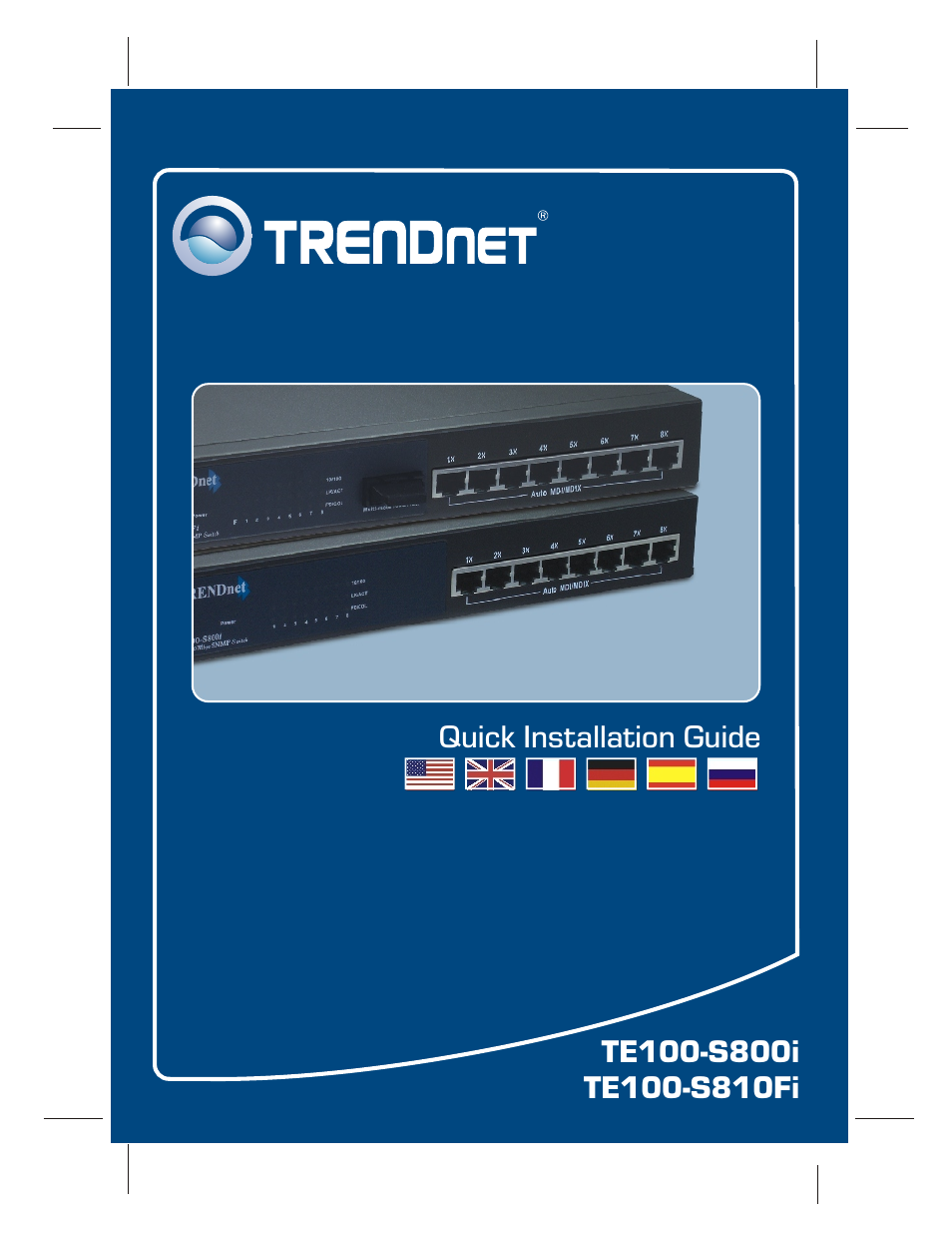 TRENDnet TE100 S800i User Manual | 9 pages