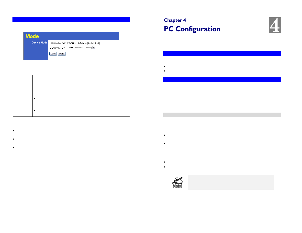 Pc configuration, Chapter 4 | TRENDnet TW100-BRM504 User Manual | Page 12 / 46