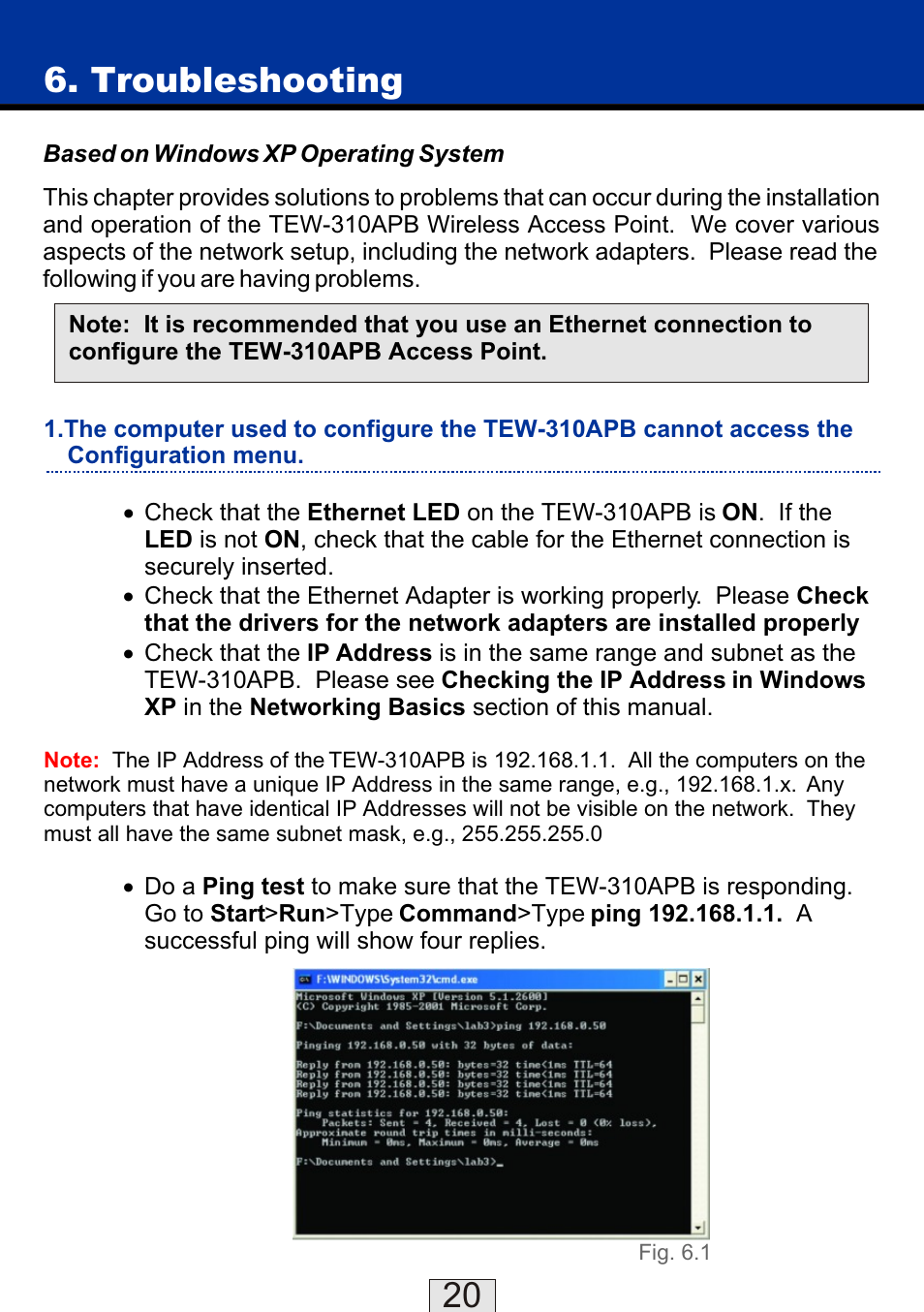 Troubleshooting | TRENDnet TEW-310APBX User Manual | Page 21 / 47