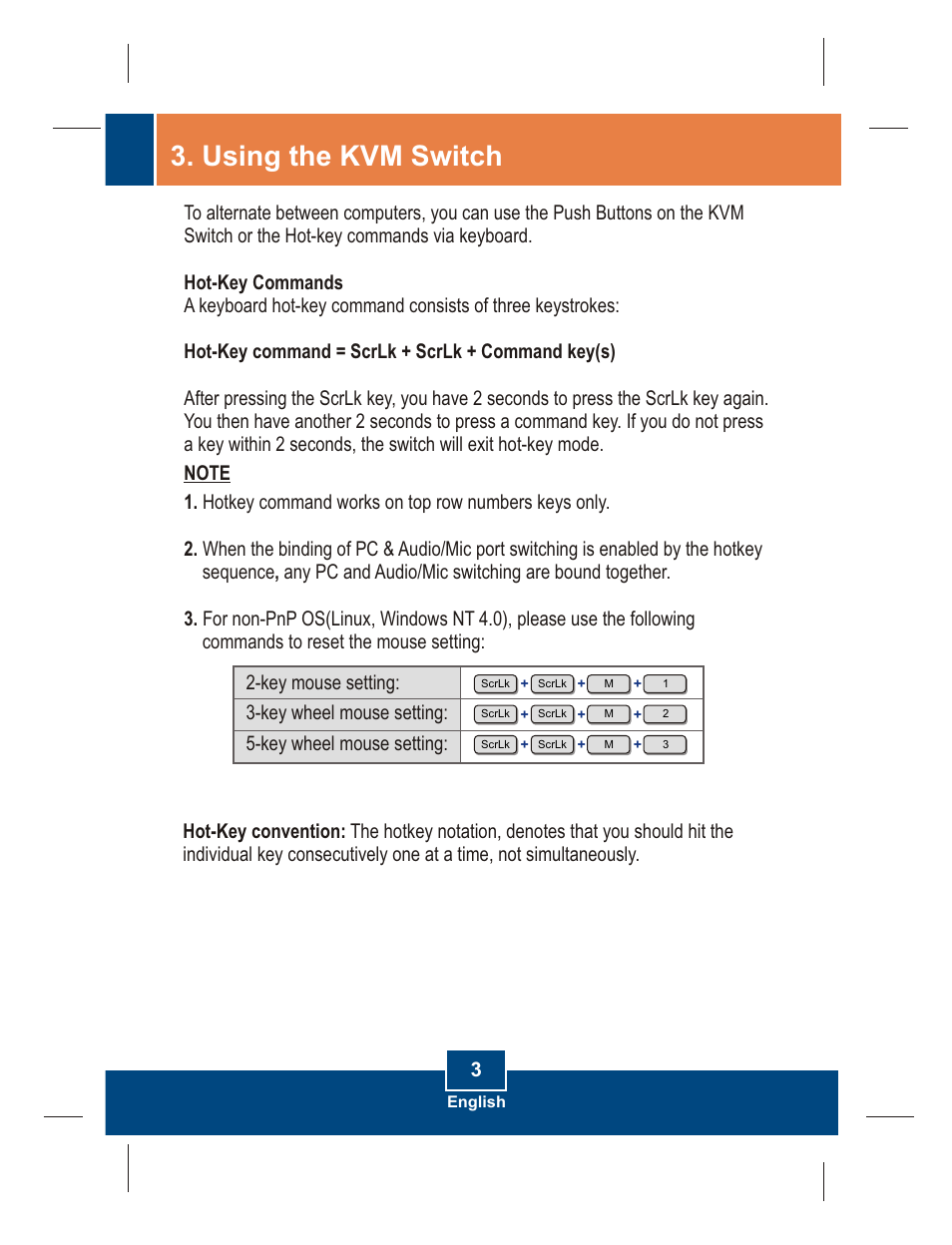 Using the kvm switch | TRENDnet TK-408K User Manual | Page 5 / 11