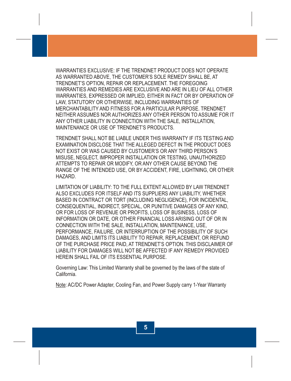 TRENDnet TE100 PCIWA User Manual | Page 7 / 8