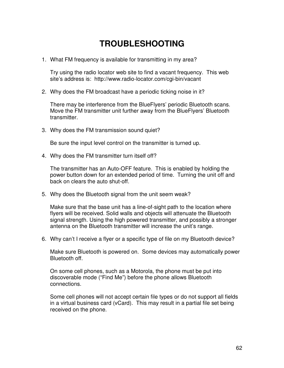 Troubleshooting | TRENDnet Bluetooth R91007G User Manual | Page 67 / 70