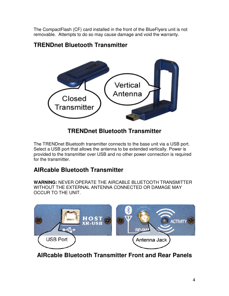 Trendnet bluetooth transmitter, Aircable bluetooth transmitter | TRENDnet Bluetooth R91007G User Manual | Page 9 / 70