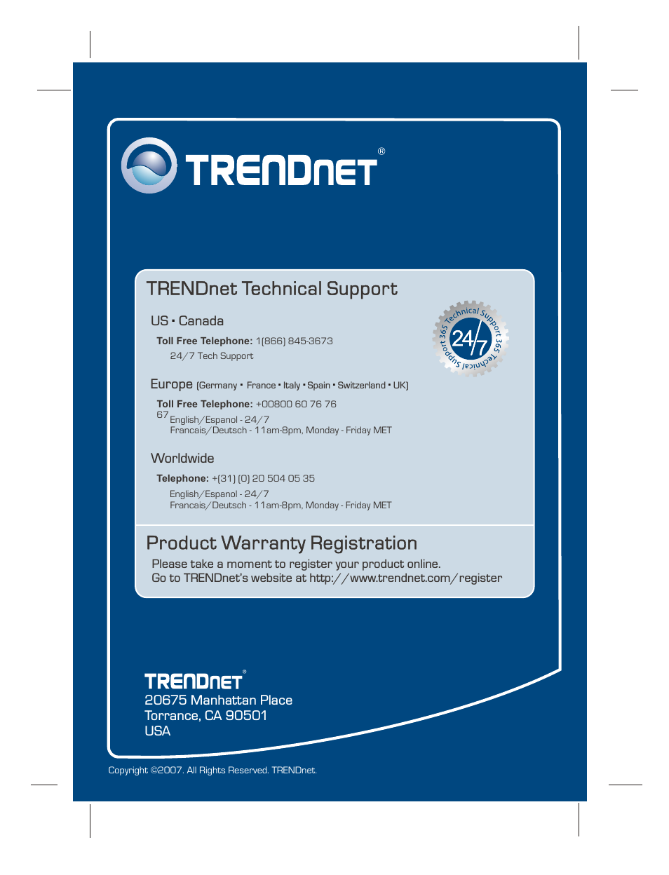 TRENDnet TEG-S224 User Manual | Page 12 / 12