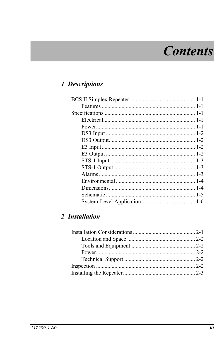 Telect BCS II User Manual | Page 3 / 24