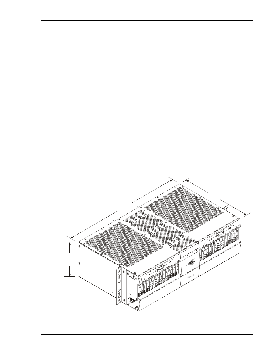 Power, Alarm contacts, Chassis dimensions | Telect MIX 56 User Manual | Page 21 / 124
