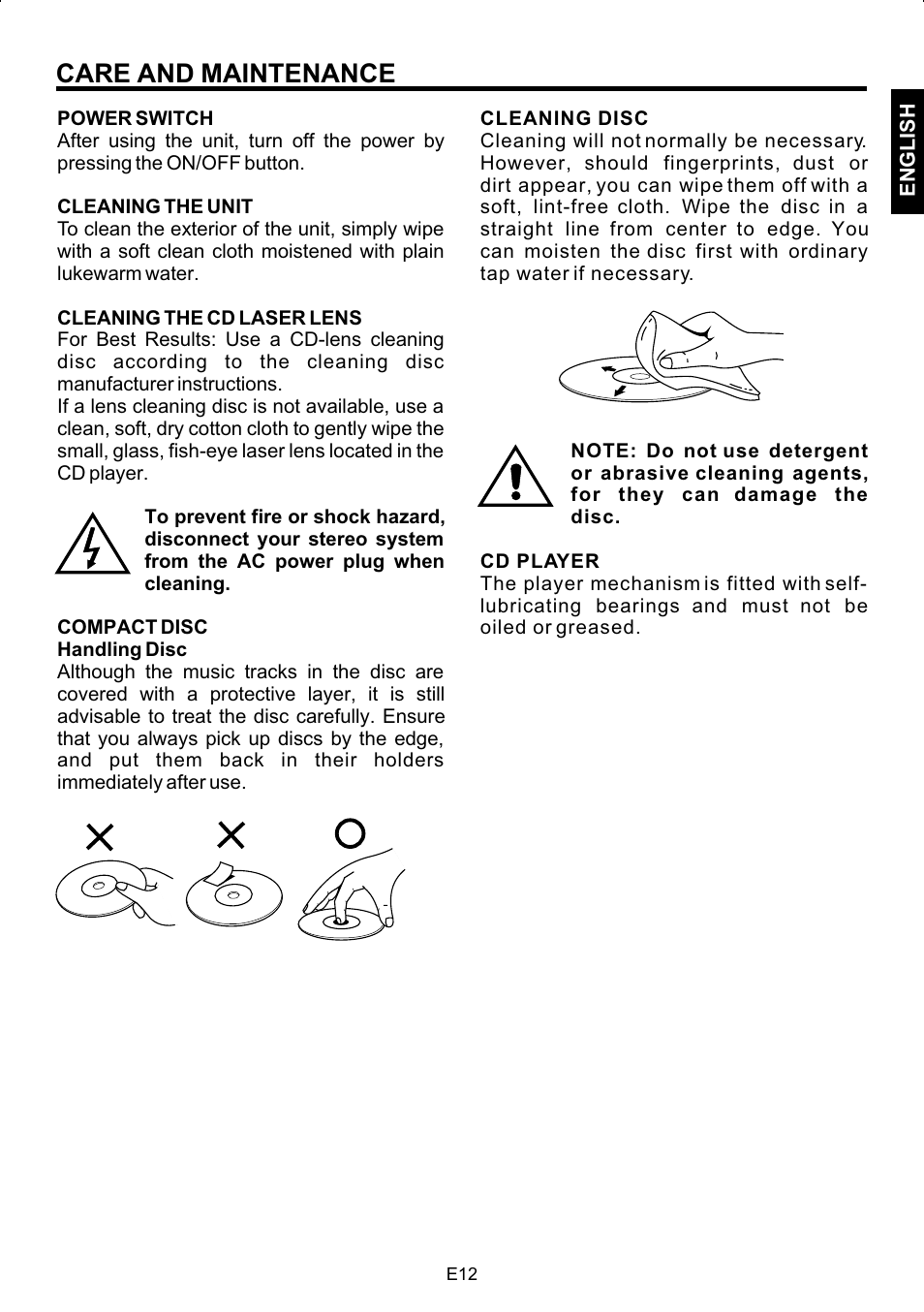 Care and maintenance | The Singing Machine SMG-158 User Manual | Page 13 / 20