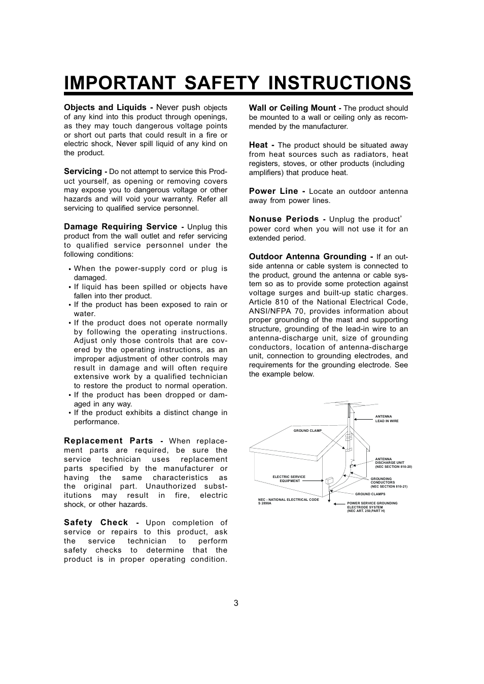 Important safety instructions | The Singing Machine SMG - 299 User Manual | Page 4 / 22